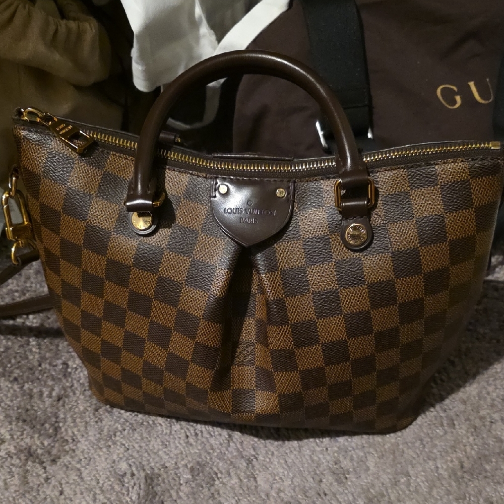 Louis Vuitton Damier Ebene Siena PM Top Handle Bag